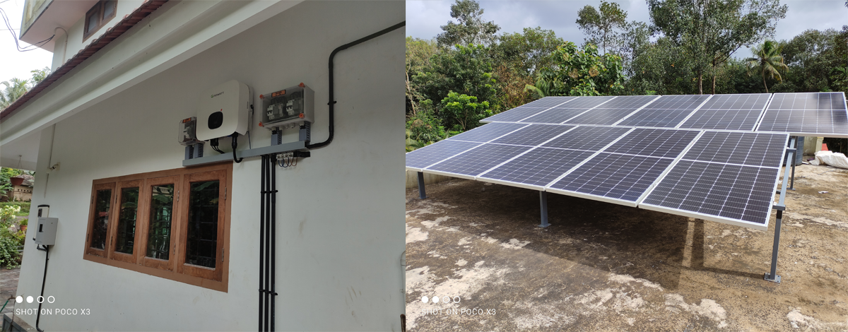 Fr Varghese CI — 5 kW residential solar installation at Puthencruz
