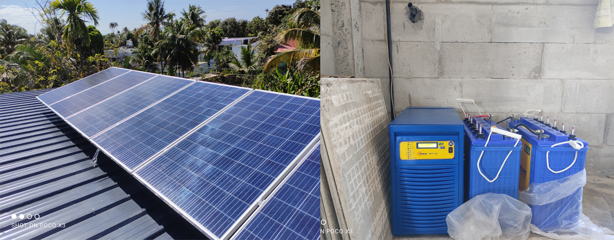 Vincent — 2 kW off-grid solar system at Njarakkal